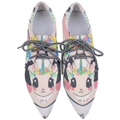 Unicorn Rabbit Hare Wreath Cute Pointed Oxford Shoes by Modalart