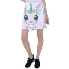 Unicorn Rabbit Hare Wreath Cute Tennis Skirt by Modalart