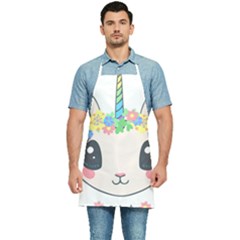 Unicorn Rabbit Hare Wreath Cute Kitchen Apron by Modalart