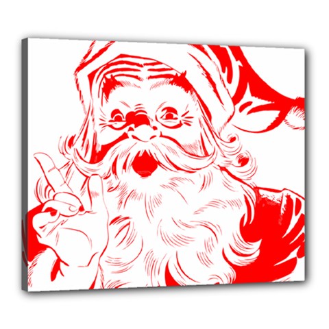 Santa Claus Red Christmas Canvas 24  X 20  (stretched) by Modalart