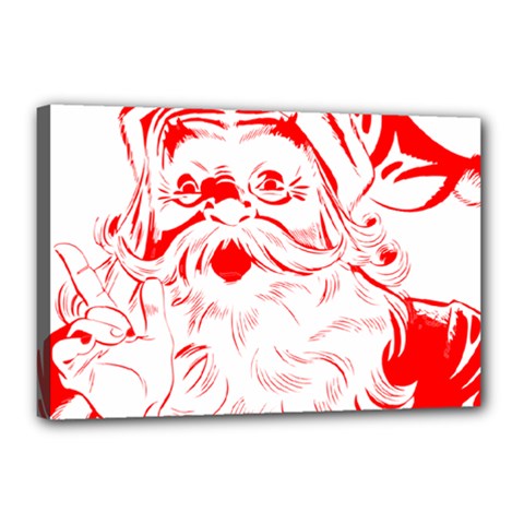 Santa Claus Red Christmas Canvas 18  X 12  (stretched) by Modalart