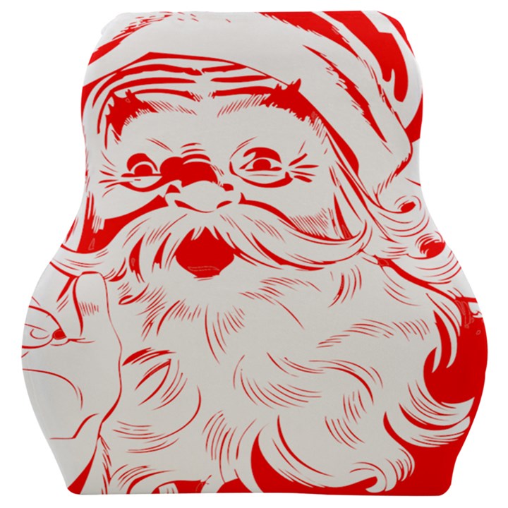 Santa Claus Red Christmas Car Seat Velour Cushion 