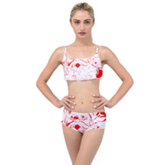 Santa Claus Red Christmas Layered Top Bikini Set by Modalart