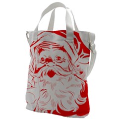 Santa Claus Red Christmas Canvas Messenger Bag by Modalart