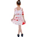 Santa Claus Red Christmas Kids  Shoulder Cutout Chiffon Dress View2