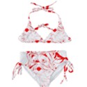 Santa Claus Red Christmas Kids  Classic Bikini Set View1