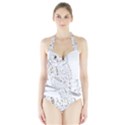 Owl Bird Wildlife Bird Of Prey Halter Swimsuit View1