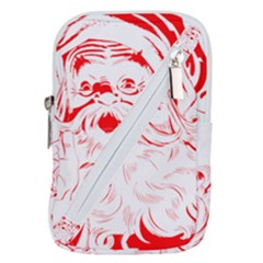 Santa Claus Red Christmas Belt Pouch Bag (large) by Modalart