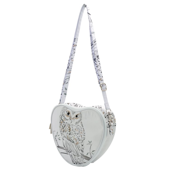 Owl Bird Wildlife Bird Of Prey Heart Shoulder Bag