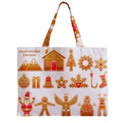 Gingerbread Food Snack Seasonal Zipper Mini Tote Bag by Modalart