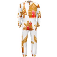 Gingerbread Food Snack Seasonal Onepiece Jumpsuit (men) by Modalart