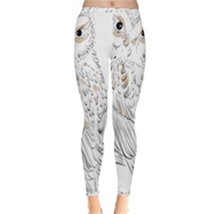 Owl Bird Wildlife Bird Of Prey Inside Out Leggings by Modalart