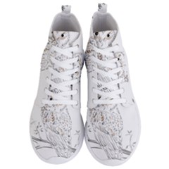 Owl Bird Wildlife Bird Of Prey Men s Lightweight High Top Sneakers by Modalart