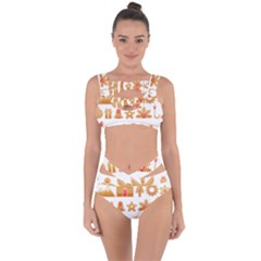 Gingerbread Food Snack Seasonal Bandaged Up Bikini Set  by Modalart