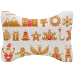 Gingerbread Food Snack Seasonal Seat Head Rest Cushion by Modalart