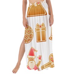 Gingerbread Food Snack Seasonal Maxi Chiffon Tie-up Sarong by Modalart