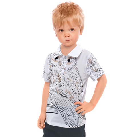 Owl Bird Wildlife Bird Of Prey Kids  Polo T-shirt by Modalart