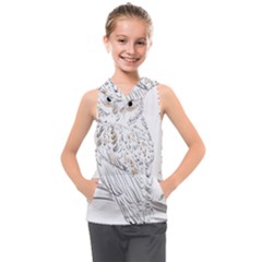 Owl Bird Wildlife Bird Of Prey Kids  Sleeveless Hoodie by Modalart