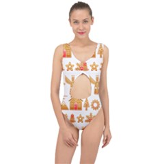 Gingerbread Food Snack Seasonal Center Cut Out Swimsuit by Modalart