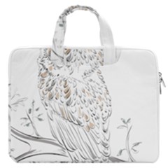 Owl Bird Wildlife Bird Of Prey Macbook Pro 13  Double Pocket Laptop Bag by Modalart