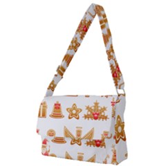 Gingerbread Food Snack Seasonal Full Print Messenger Bag (s) by Modalart