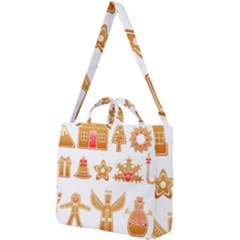 Gingerbread Food Snack Seasonal Square Shoulder Tote Bag by Modalart