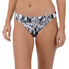 Roses Bouquet Flowers Sketch Band Bikini Bottoms by Modalart