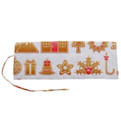 Gingerbread Food Snack Seasonal Roll Up Canvas Pencil Holder (s) by Modalart