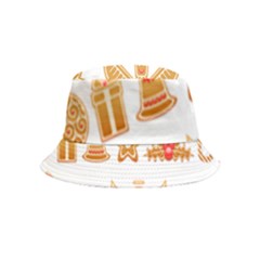 Gingerbread Food Snack Seasonal Inside Out Bucket Hat (kids) by Modalart