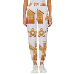 Gingerbread Food Snack Seasonal Women s Cropped Drawstring Pants by Modalart