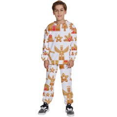 Gingerbread Food Snack Seasonal Kids  Sweatshirt Set by Modalart