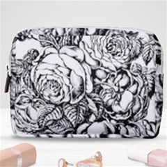 Roses Bouquet Flowers Sketch Make Up Pouch (medium) by Modalart