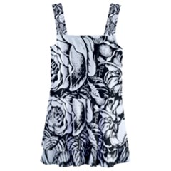 Roses Bouquet Flowers Sketch Kids  Layered Skirt Swimsuit by Modalart