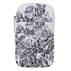 Roses Bouquet Flowers Sketch Waist Pouch (large) by Modalart