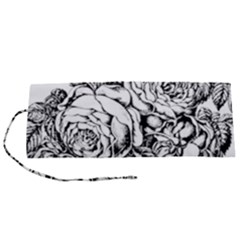 Roses Bouquet Flowers Sketch Roll Up Canvas Pencil Holder (s) by Modalart