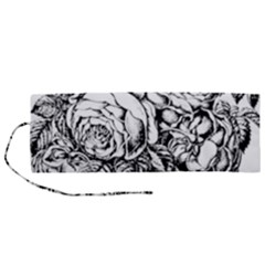 Roses Bouquet Flowers Sketch Roll Up Canvas Pencil Holder (m) by Modalart