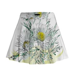 Thistle Alpine Flower Flower Plant Mini Flare Skirt by Modalart