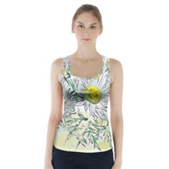 Thistle Alpine Flower Flower Plant Racer Back Sports Top by Modalart