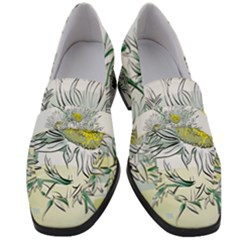 Thistle Alpine Flower Flower Plant Women s Chunky Heel Loafers by Modalart