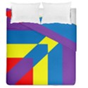 Colorful Red Yellow Blue Purple Duvet Cover Double Side (Queen Size) View1