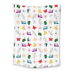 Snail Butterfly Pattern Seamless Medium Tapestry