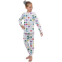 Snail Butterfly Pattern Seamless Kids  Long Sleeve Set 