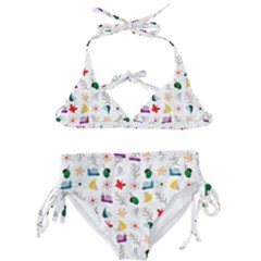 Snail Butterfly Pattern Seamless Kids  Classic Bikini Set by Bedest