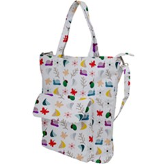 Snail Butterfly Pattern Seamless Shoulder Tote Bag by Bedest