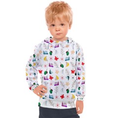 Snail Butterfly Pattern Seamless Kids  Hooded Pullover by Bedest