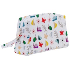 Snail Butterfly Pattern Seamless Wristlet Pouch Bag (large) by Bedest