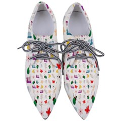 Snail Butterfly Pattern Seamless Pointed Oxford Shoes by Bedest