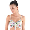 Snail Butterfly Pattern Seamless Woven Tie Front Bralet View1