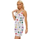 Snail Butterfly Pattern Seamless Wrap Tie Front Dress View2