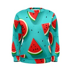 Watermelon Fruit Slice Women s Sweatshirt